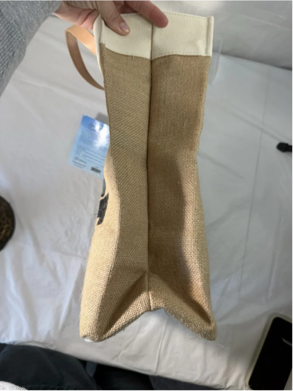 BRIGHTON LOVE The Earth Day Natural Jute Shopper Tote Bag NEW